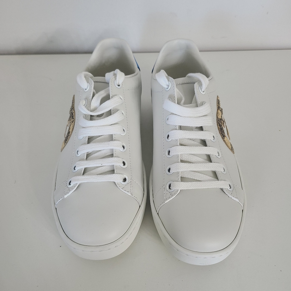 GUCCI Low-Top Sneakers ACE calfskin python leather - Picture 2 of 10